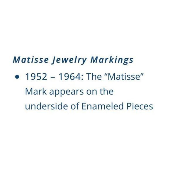 1952-1964 Vintage Matisse Brass Clip On Earrings - Picture 7 of 8